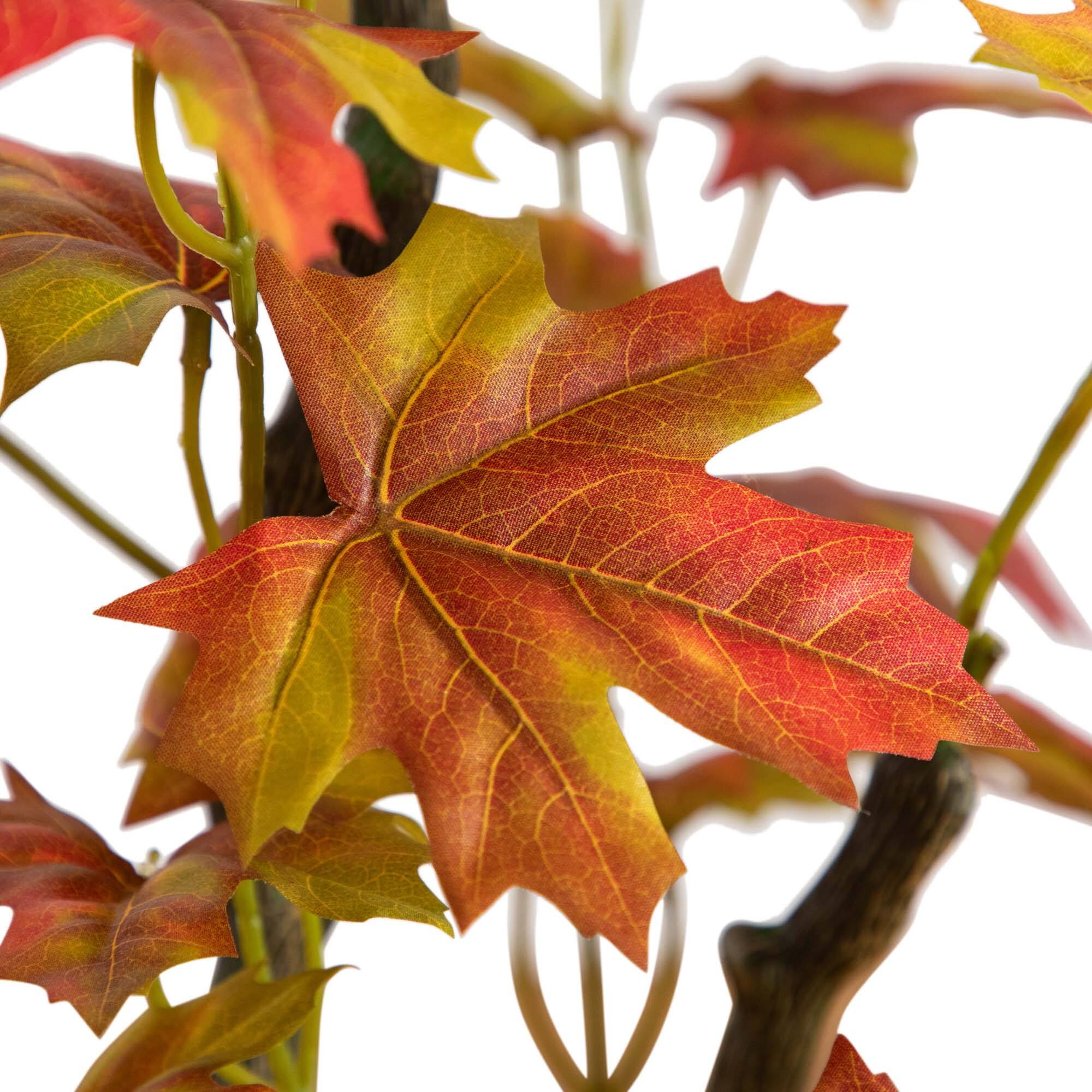 4ft. Orange Autumn Maple Artificial Potted Tree